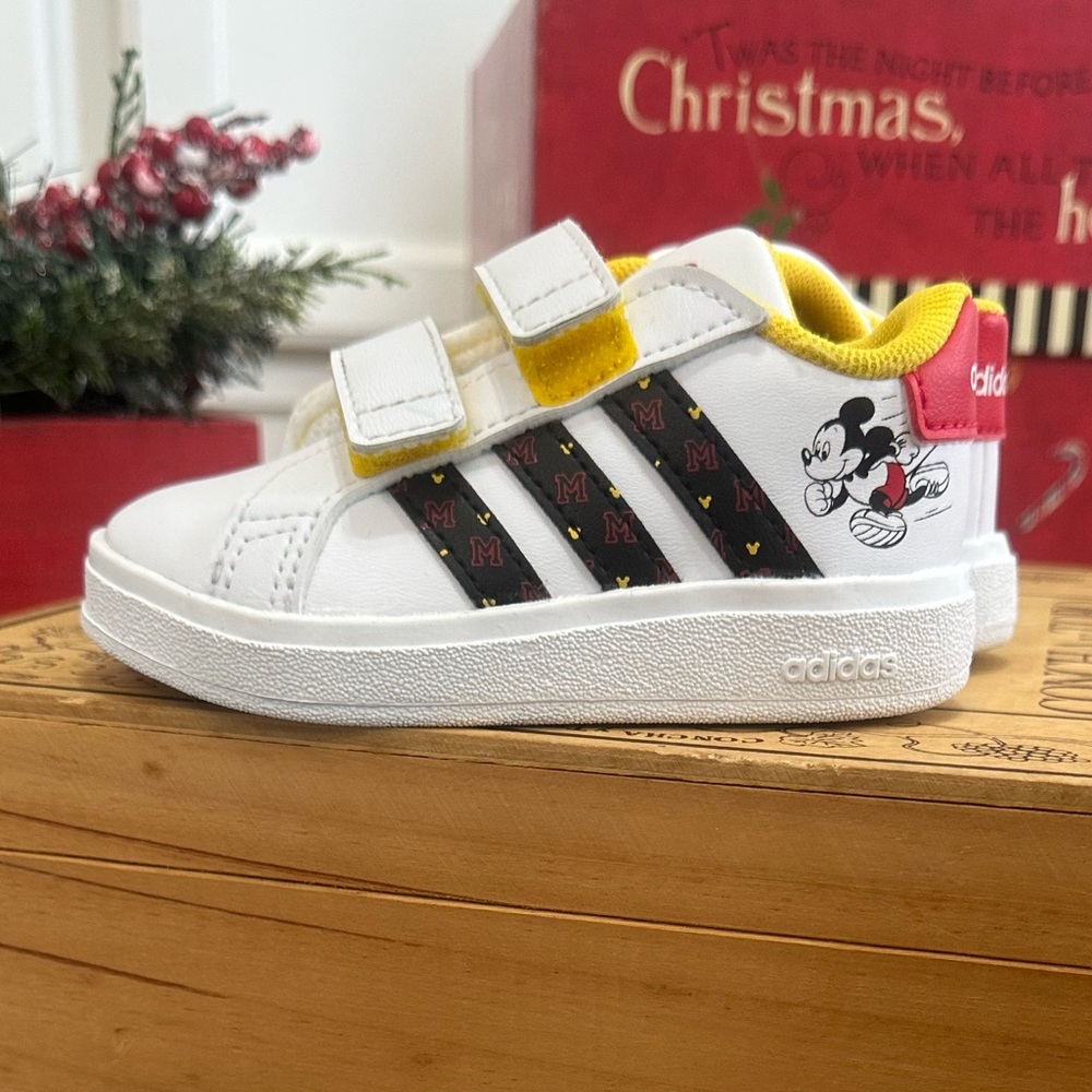 Adidas Kids White and Yellow Mickey Mouse Sneakers - Picture 16 of 16